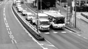 車をミニチュア撮影